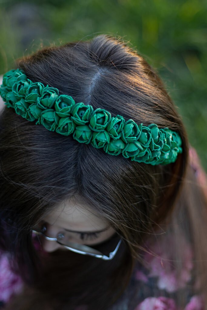 Erikaknitwear headband green